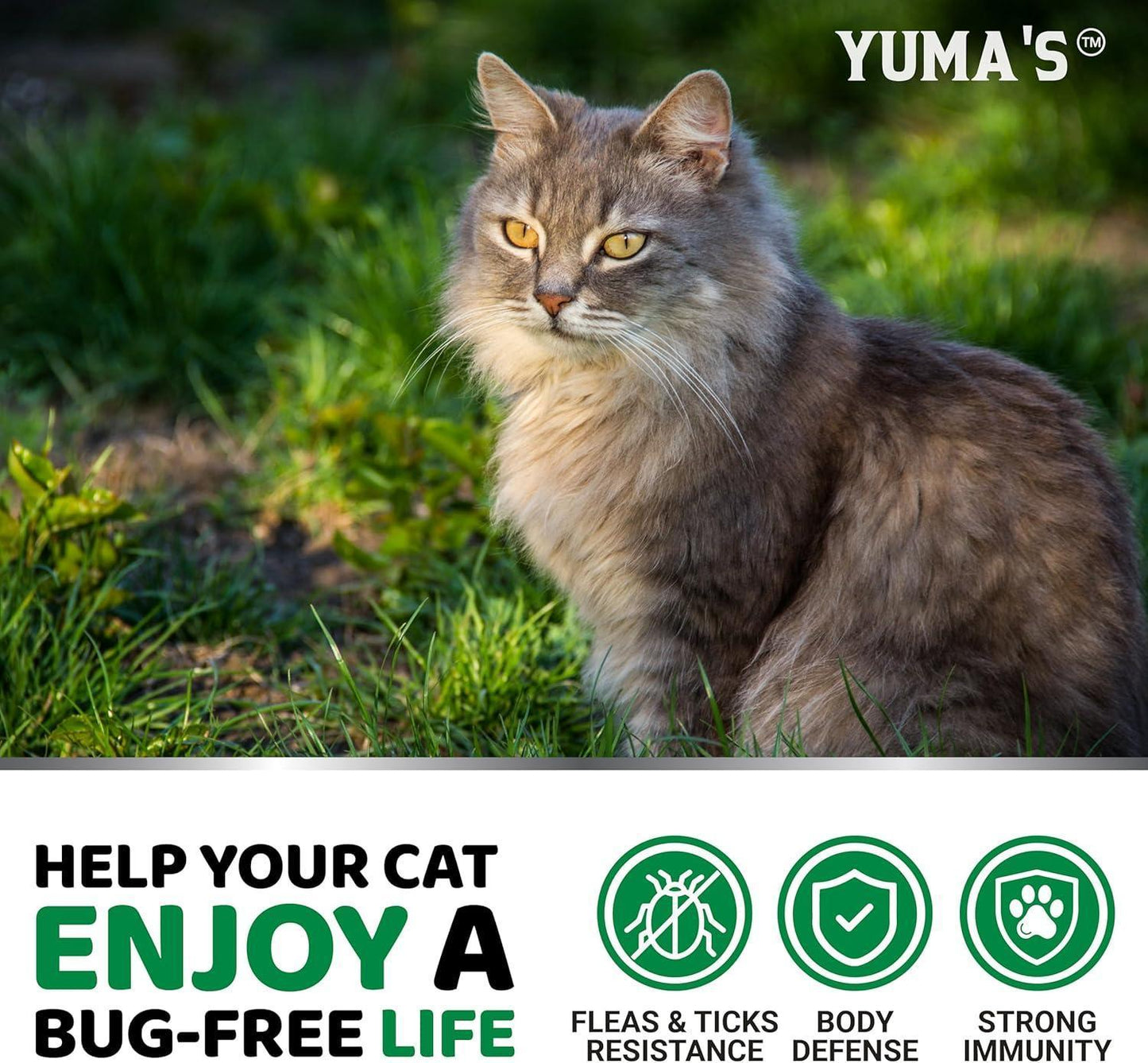 YUMA'S Flea and Tick Chews for Cats For Pet With Love