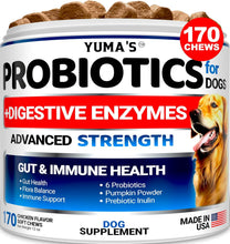 Load image into Gallery viewer, YUMA'S Probiotic and Prebiotic Digestive Enzymes for Dogs 170 Chews For Pet With Love