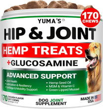 Load image into Gallery viewer, YUMA'S Hemp and Glucosamine Hip and Joint Support Supplement for Dogs. 170 Chews