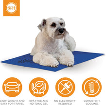 Load image into Gallery viewer, K&H Pet Products Coolin Pet Pad Large Blue 20 x 36 x 0.75 For Pet With Love
