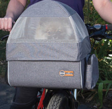 Load image into Gallery viewer, K&H Pet Products Travel Bike Basket Hood for Pets Small Gray 9.5 x 12.5 x 11 For Pet With Love