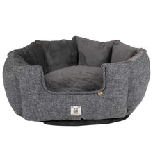 Load image into Gallery viewer, DGS Pet Products Chill Kuzzi FIR Round Bed Small Grey 23 x 23 x 12