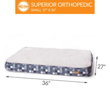 Load image into Gallery viewer, K&H Pet Products Superior Orthopedic Dog Bed Small Gray 27 x 36 x 4 For Pet With Love