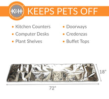 Load image into Gallery viewer, K&H Pet Products Pet Deterrent Mat Silver 72 x 18 x 0.1 For Pet With Love
