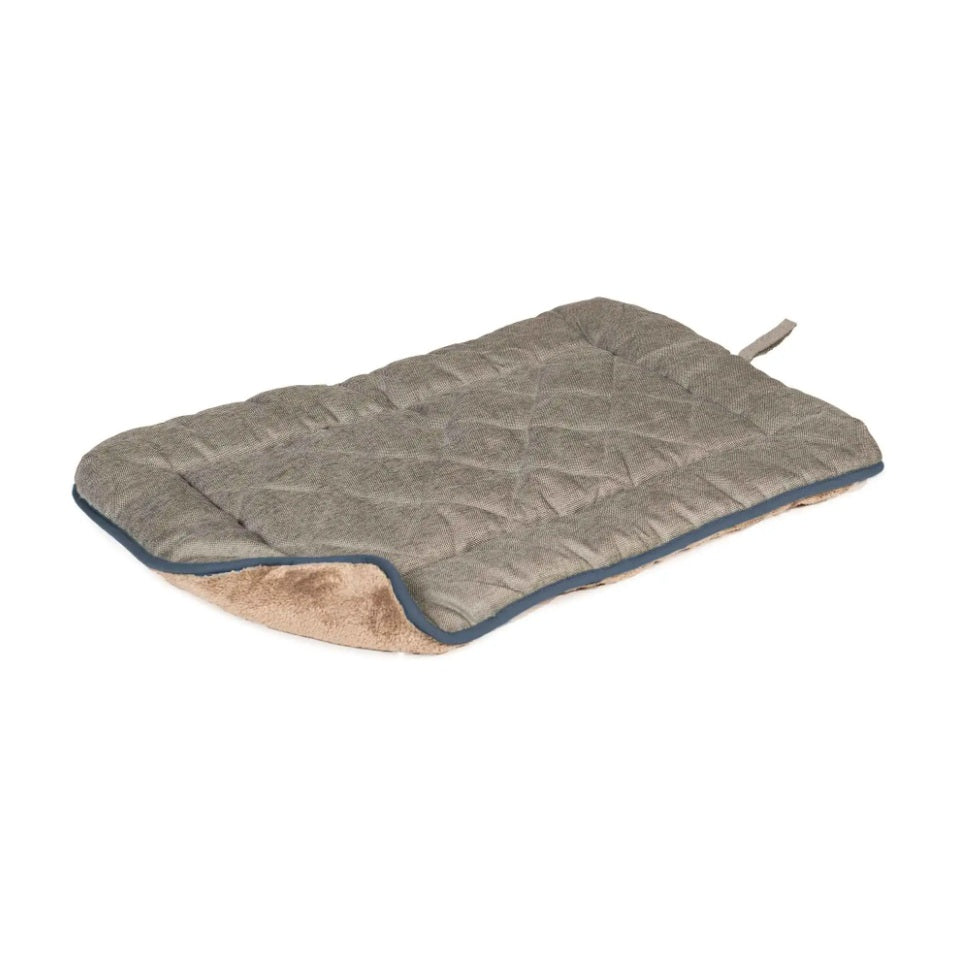 DGS Pet Products Chenille Pet Sleeper Cushion Extra Extra Large Grey/Blue 30 x 48 x 1 For Pet With Love