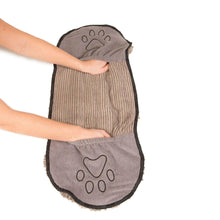 Load image into Gallery viewer, DGS Pet Products Dirty Dog Shammy Towel Grey 13 x 31 x 0.5 For Pet With Love