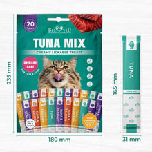 Load image into Gallery viewer, Beloved Pets Creamy Lickable Urinary Care Multivitamin Cat Treats & Wet Squeeze Tubes – Tuna Mix Liquid Cat Snacks – 20 Sticks