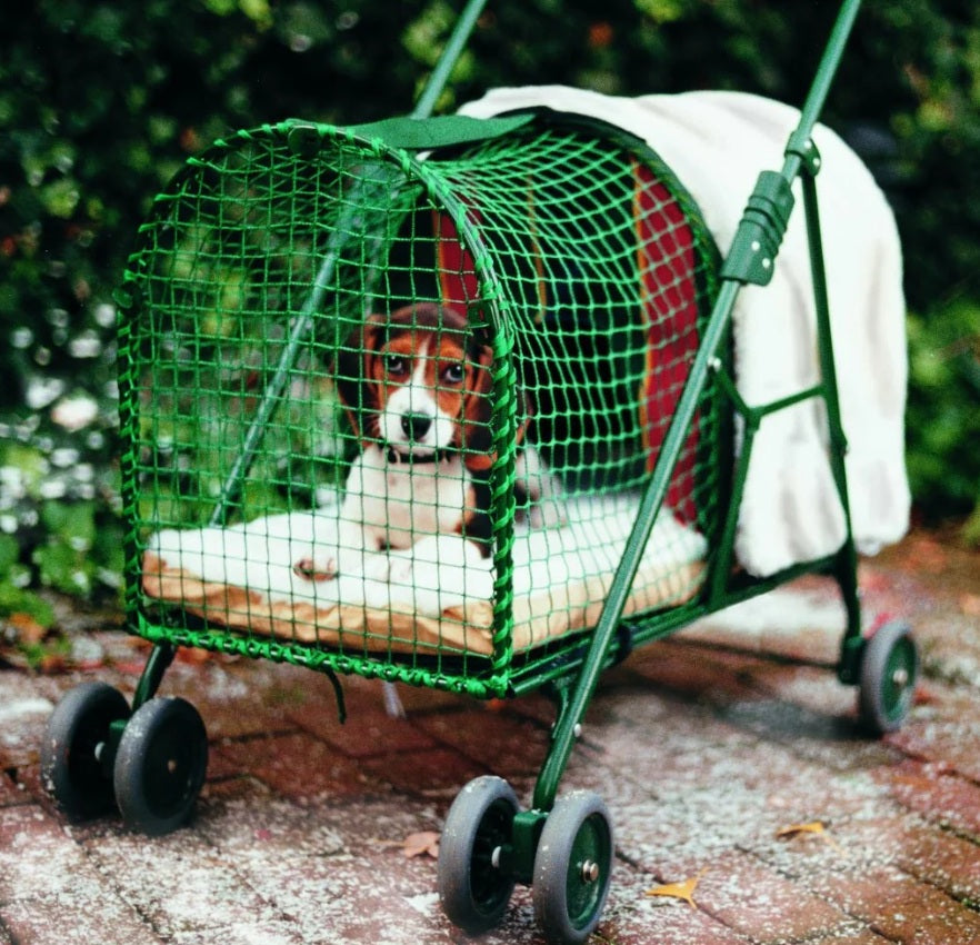 Kittywalk Original Stripe Pet Stroller Striped 26” x 14” x 35.5″ For Pet With Love