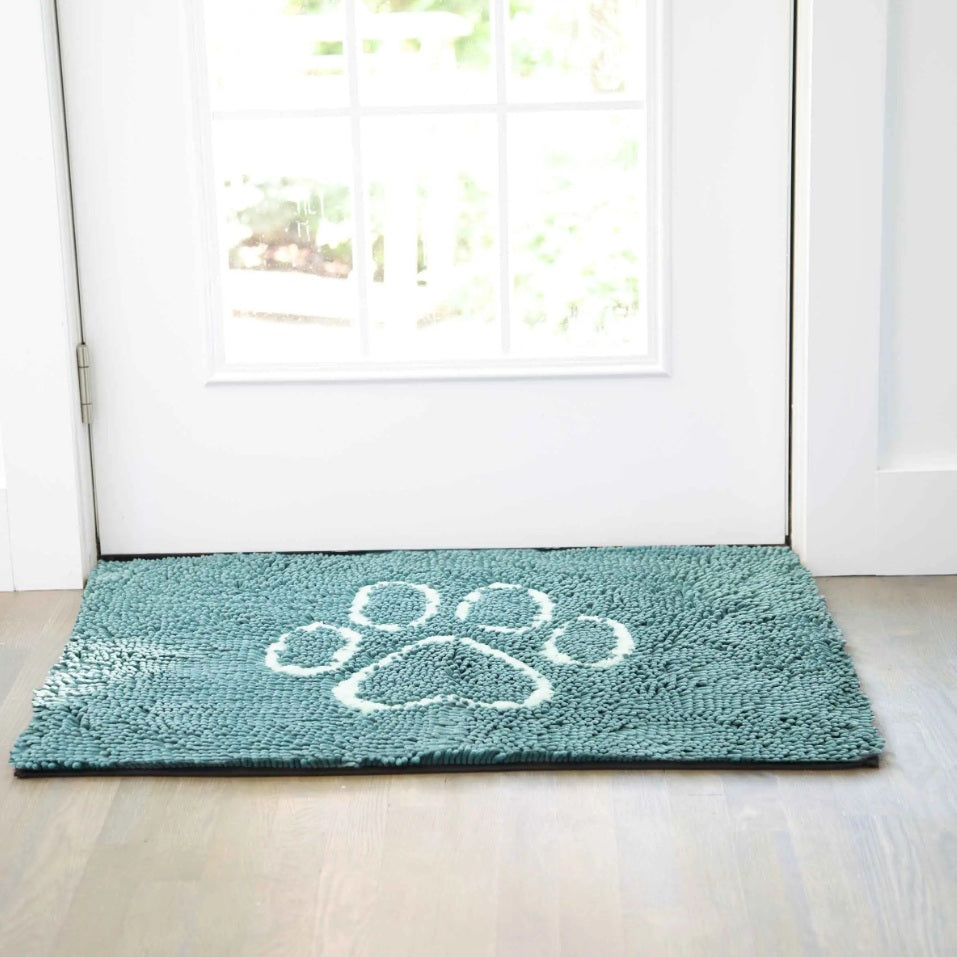 DGS Pet Products Dirty Dog Door Mat Medium Pacific Blue 31 x 20 x 2 For Pet With Love