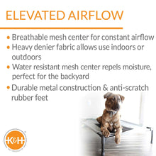 Load image into Gallery viewer, K&H Pet Products Original Pet Cot Elevated Pet Bed Large Charcoal/Black 30 x 42 x 7 For Pet With Love