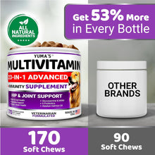 Load image into Gallery viewer, YUMA'S Dog 23 IN 1 Multivitamin Chewable Hip & Joint Supplement with Glucosamine 170 Treats