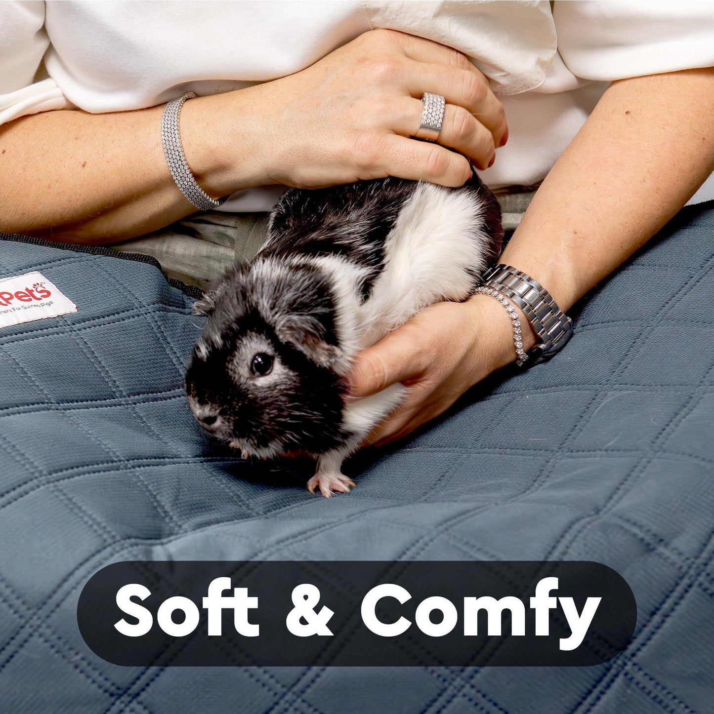 LUFTPETS Washable Small Animal Cage Liners for C&C 2'x4' (57" x28" ) Habitats. 2-Pack. Easy to Clean, Absorbent, Waterproof & Non Slip. For Pet With Love