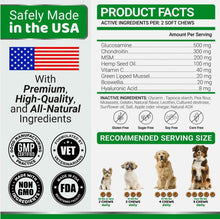 Load image into Gallery viewer, YUMA'S Glucosamine Chondroitin Hip and Joint Support Supplement for Dogs.  170 Chews