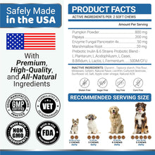 Load image into Gallery viewer, YUMA'S Probiotic and Prebiotic Digestive Enzymes for Dogs  170 Chews