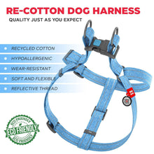 Load image into Gallery viewer, WAUDOG Re Cotton Dog Harness Eco Friendly Dog Harness for Small Dogs Medium & For Pet With Love