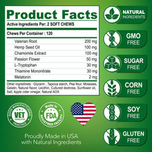 Load image into Gallery viewer, Vet Promise Hemp Oil Anxiety Relief Calming Chews for Dogs 120 Treats For Pet With Love