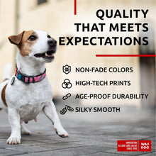 Load image into Gallery viewer, WAUDOG Adjustable Nylon Dog Collar with Durable Plastic Buckle and QR Dog Tag. SMALL (Unicorns) For Pet With Love