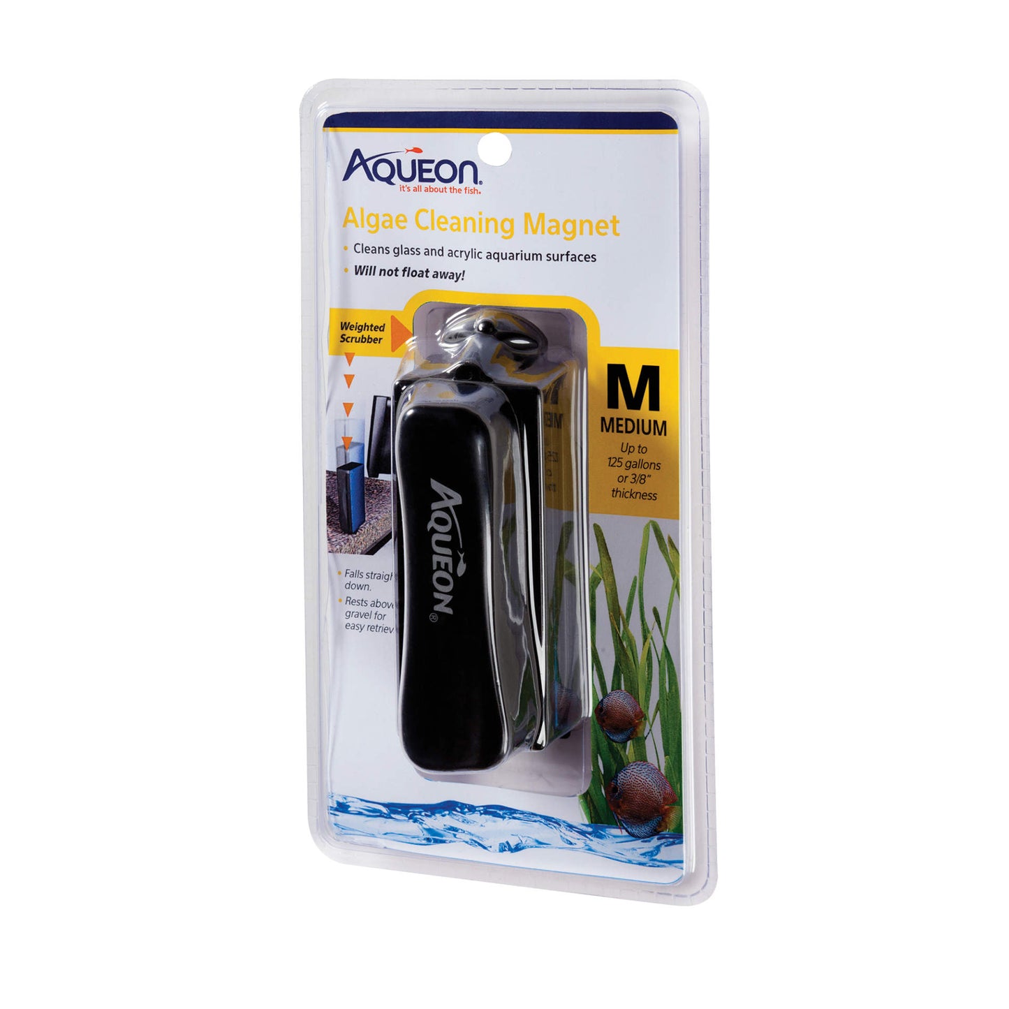 Aqueon Algae Cleaning Magnets Medium Black 4.5 x 2.5 x 9 For Pet With Love
