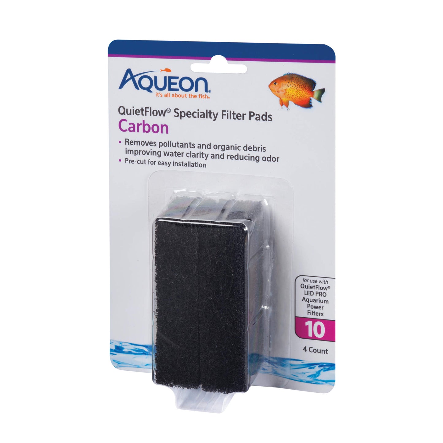 Aqueon Replacement Carbon Filter Pads Size 10 4 pack For Pet With Love