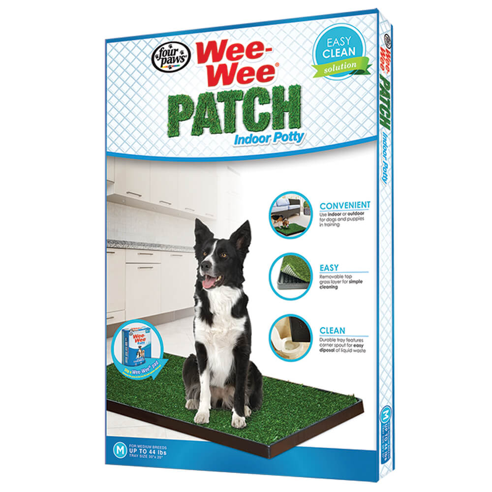 Four Paws Wee-Wee Patch Indoor Potty Medium 30 x 20 x 1 For Pet With Love