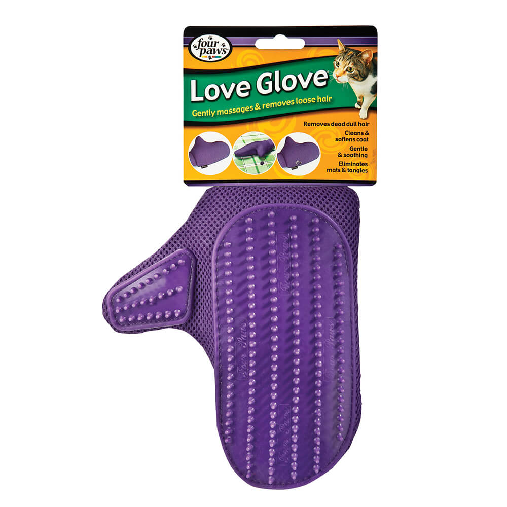 Four Paws Love Glove Grooming Mitt for Cats For Pet With Love