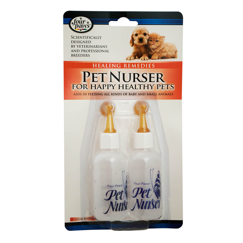 Four Paws Pet Nurser Kit Two Bottles 2 ounces For Pet With Love