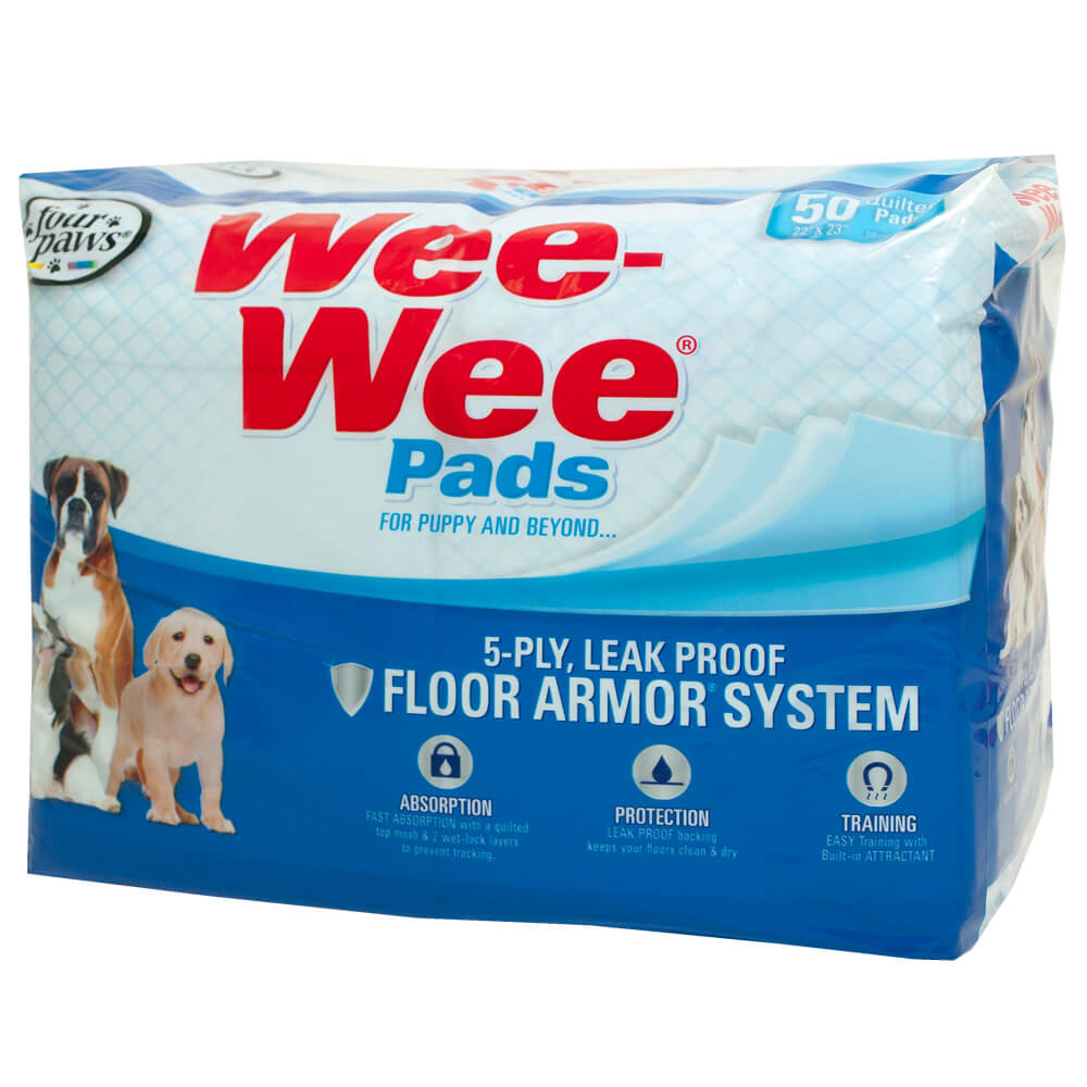 Four Paws Wee-Wee Pads 50 pack White 22 x 23 x 0.1 For Pet With Love