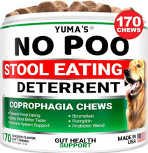 Load image into Gallery viewer, Yuma's No Poo Stool Eating Deterrent for dogs with a dog on the label.