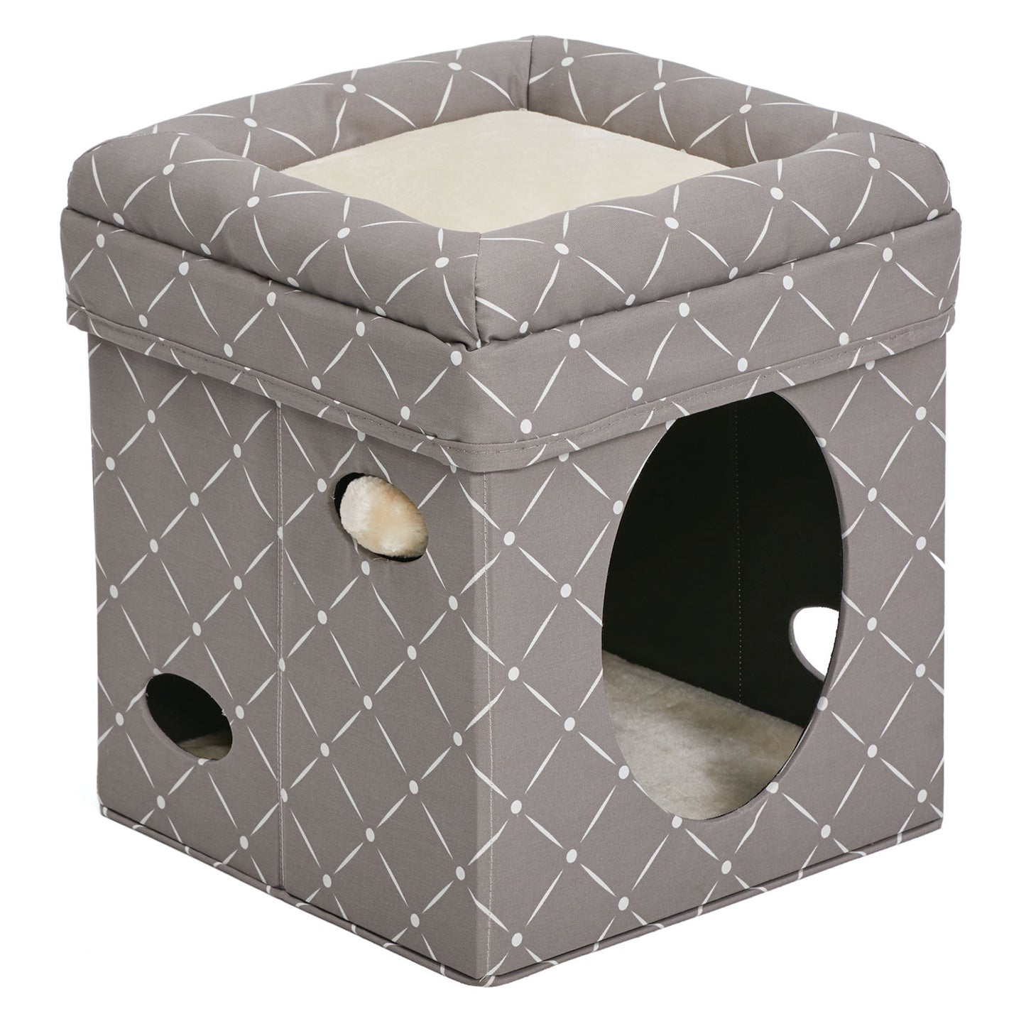 Midwest Curious Cat Cube Mushroom 15.13 x 15.13 x 16.50 For Pet With Love
