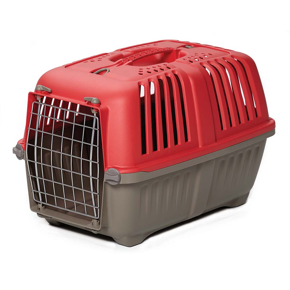 Midwest Spree Plastic Pet Carrier Red 18.875 x 12.75 x 12.75 For Pet With Love