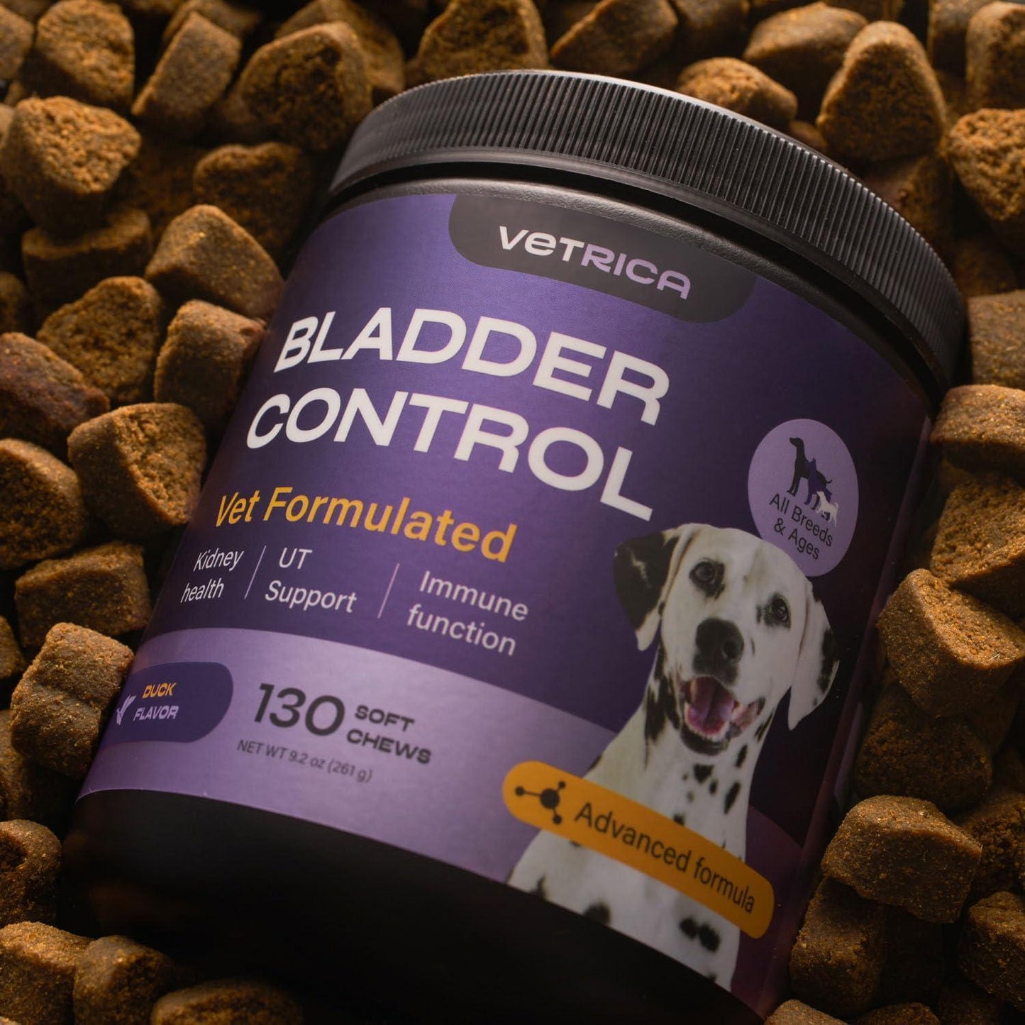 VETRICA Dog Cranberry Supplement UTI Treatment & Bladder Control Chews (130 Chews) For Pet With Love