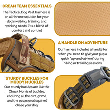 Load image into Gallery viewer, Tactical Dog Desert Camouflage Breathable Harness with Handle XLarge For Pet With Love