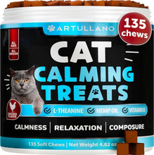 Load image into Gallery viewer, Artullano Hemp Cat Calming Treats for Stress & Anxiety Relief 135 Chews For Pet With Love