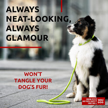 Load image into Gallery viewer, WAUDOG Rolled Leather GLAMOUR Dog Leash 4Ft * 0.5in for Small Medium and Large Dogs (Green) For Pet With Love