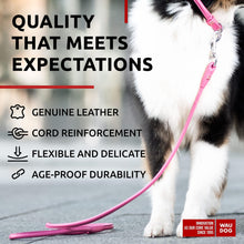 Load image into Gallery viewer, Rolled Leather Dog Leash 4Ft * 0.5 in for Small Medium and Large Dogs Heavy For Pet With Love