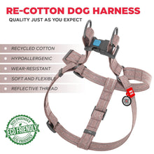 Load image into Gallery viewer, WAUDOG Re Cotton Dog Harness Eco Friendly Dog Harness for Small Dogs Medium & For Pet With Love