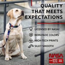 Load image into Gallery viewer, WAUDOG Adjustable Nylon Dog Collar with Durable Plastic Buckle and QR Dog Tag. LARGE (NASA-2 Print)