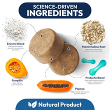 Load image into Gallery viewer, PETSOLOGY Digestive Enzymes & Prebiotics Supplement for Dogs 170 Chews For Pet With Love