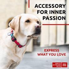 Load image into Gallery viewer, WAUDOG Nylon Adjustable Dog Collar with Durable Plastic Buckle and QR Dog Tag. WATERMELON. XL For Pet With Love