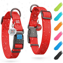 Load image into Gallery viewer, WAUDOG Adjustable Waterproof Heavy Duty Dog Collar with Durable Plastic Buckle and QR Dog Tag. XXLARGE (Red) For Pet With Love