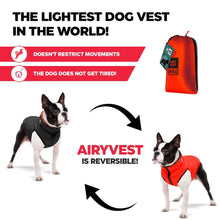 Load image into Gallery viewer, AiryVest Lightweight Reversible Winter Dog Jacket - XSMALL - Black/Red For Pet With Love