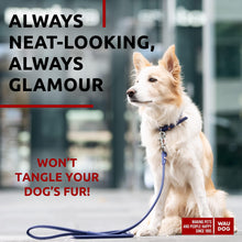 Load image into Gallery viewer, WAUDOG Rolled Leather GLAMOUR Dog Leash 4Ft * 0.4in for Small Medium and Large Dogs (Purple) For Pet With Love