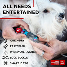 Load image into Gallery viewer, WAUDOG Nylon Adjustable Dog Collar with Durable Plastic Buckle and QR Dog Tag SUMMER LARGE