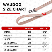 Load image into Gallery viewer, WAUDOG Eco Friendly Alternative to Nylon Recycled Cotton Dog Leash. 3/5" - 6 Ft. BROWN For Pet With Love