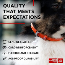 Load image into Gallery viewer, WAUDOG Ultra Soft Rolled Leather Dog Collar for Small Dogs Soft Padded Dog
