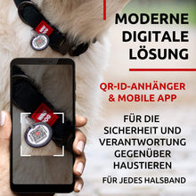 Load image into Gallery viewer, WAUDOG Adjustable Waterproof Dog Collar with Durable Metal Clasp and QR Dog Tag BLACK XLARGE