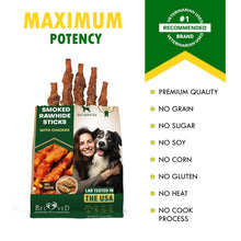 Load image into Gallery viewer, Beloved Pets Smoked Rawhide Sticks Wrapped with Chicken Dog Treats 10.6 Oz For Pet With Love