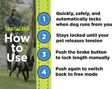 Load image into Gallery viewer, Pet Product Innovations Smart Retractable Leash XL – Black, 15ft, Up to 95lbs / 43kg, with Safety Features for Every Walk For Pet With Love