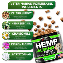 Load image into Gallery viewer, Vet Promise Hemp Oil Anxiety Relief Calming Chews for Dogs 120 Treats For Pet With Love