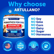 Load image into Gallery viewer, Artullano Dog Probiotics and Digestive Enzymes with Prebiotics 180 Chews For Pet With Love